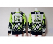 Nike Seattle Seahawks #12 Fan green Men's Ugly Sweater