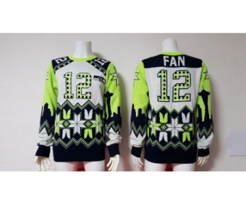 Nike Seattle Seahawks #12 Fan green Men's Ugly Sweater