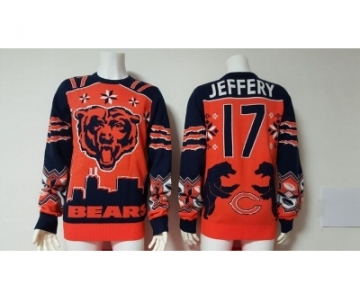 Nike Chicago Bears #17 Jeffery Orange Men's Ugly Sweater