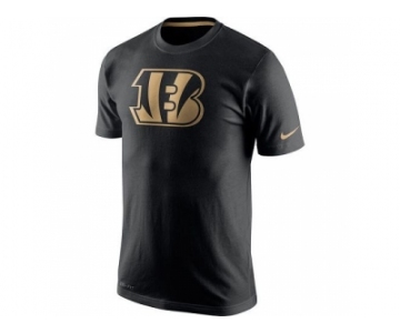 Men's Nike Cincinnati Bengals Championship Drive Gold Collection Performance T-Shirt Black