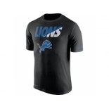 Men's Detroit Lions Nike Black Legend Staff Practice Performance T-Shirt