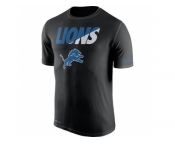 Men's Detroit Lions Nike Black Legend Staff Practice Performance T-Shirt