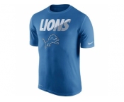 Men's Detroit Lions Nike Light Blue Legend Staff Practice Performance T-Shirt