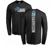 NFL Nike Detroit Lions #98 Damon Harrison Black Backer Long Sleeve T-Shirt