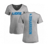 NFL Women's Nike Detroit Lions #98 Damon Harrison Ash Backer T-Shirt