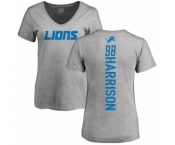 NFL Women's Nike Detroit Lions #98 Damon Harrison Ash Backer T-Shirt