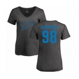 NFL Women's Nike Detroit Lions #98 Damon Harrison Ash One Color T-Shirt