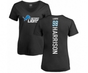 NFL Women's Nike Detroit Lions #98 Damon Harrison Black Backer T-Shirt