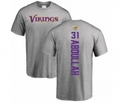 NFL Nike Minnesota Vikings #31 Ameer Abdullah Ash Backer T-Shirt