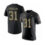 NFL Nike Minnesota Vikings #31 Ameer Abdullah Black Camo Salute to Service T-Shirt