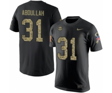 NFL Nike Minnesota Vikings #31 Ameer Abdullah Black Camo Salute to Service T-Shirt