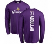 NFL Nike Minnesota Vikings #31 Ameer Abdullah Purple Backer Long Sleeve T-Shirt