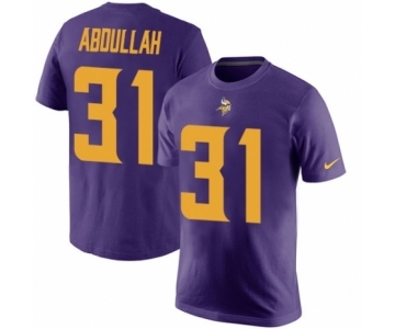 NFL Nike Minnesota Vikings #31 Ameer Abdullah Purple Rush Pride Name & Number T-Shirt