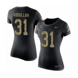 NFL Women's Nike Minnesota Vikings #31 Ameer Abdullah Black Camo Salute to Service T-Shirt