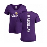 NFL Women's Nike Minnesota Vikings #31 Ameer Abdullah Purple Backer Slim Fit T-Shirt