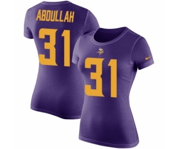 NFL Women's Nike Minnesota Vikings #31 Ameer Abdullah Purple Rush Pride Name & Number T-Shirt