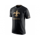 Men's New Orleans Saints Nike Black Championship Drive Gold Collection Performance T-Shirt