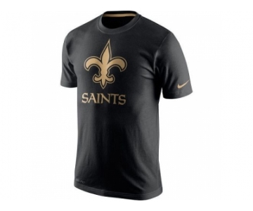 Men's New Orleans Saints Nike Black Championship Drive Gold Collection Performance T-Shirt