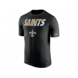 Men's New Orleans Saints Nike Black Legend Staff Practice Performance T-Shirt