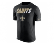 Men's New Orleans Saints Nike Black Legend Staff Practice Performance T-Shirt