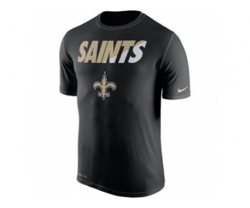 Men's New Orleans Saints Nike Black Legend Staff Practice Performance T-Shirt