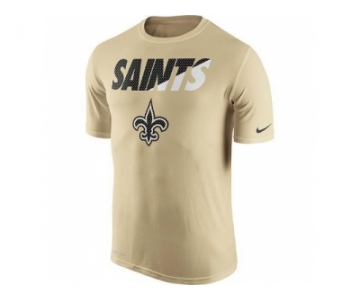 Men's New Orleans Saints Nike Gold Legend Staff Practice Performance T-Shirt