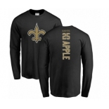 NFL Nike New Orleans Saints #25 Eli Apple Black Backer Long Sleeve T-Shirt