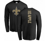 NFL Nike New Orleans Saints #25 Eli Apple Black Backer Long Sleeve T-Shirt