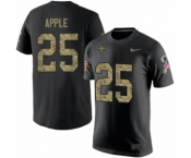 NFL Nike New Orleans Saints #25 Eli Apple Black Camo Salute to Service T-Shirt