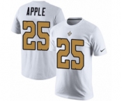 NFL Nike New Orleans Saints #25 Eli Apple White Rush Pride Name & Number T-Shirt