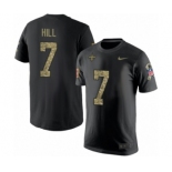 NFL Nike New Orleans Saints #7 Taysom Hill Black Camo Salute to Service T-Shirt