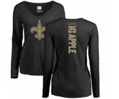 NFL Women's Nike New Orleans Saints #25 Eli Apple Black Backer Slim Fit Long Sleeve T-Shirt