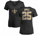 NFL Women's Nike New Orleans Saints #25 Eli Apple Black Name & Number Logo Slim Fit T-Shirt