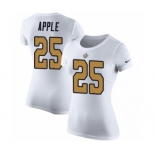 NFL Women's Nike New Orleans Saints #25 Eli Apple White Rush Pride Name & Number T-Shirt