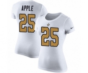 NFL Women's Nike New Orleans Saints #25 Eli Apple White Rush Pride Name & Number T-Shirt