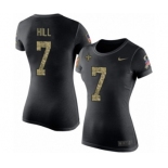 NFL Women's Nike New Orleans Saints #7 Taysom Hill Black Camo Salute to Service T-Shirt