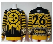 Nike Pittsburgh Steelers #26 Le'Veon Bell Yellow Black Men's Ugly Sweater