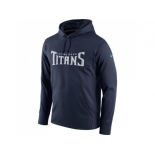 Men Tennessee Titans Nike Navy Circuit Wordmark Essential Performance Pullover Hoodie