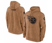 Men's Tennessee Titans 2023 Brown Salute to Service Pullover Hoodie