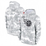 Men's Tennessee Titans 2024 Arctic Camo Salute To Service Club Fleece Pullover Hoodie