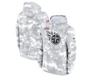 Men's Tennessee Titans 2024 Arctic Camo Salute To Service Club Fleece Pullover Hoodie