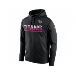 Men's Tennessee Titans Black Breast Cancer Awareness Circuit Performance Pullover Hoodie