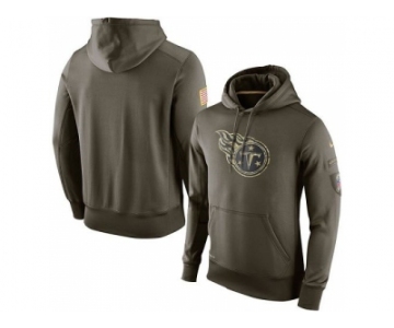 Men''s Tennessee Titans Nike Olive Salute To Service KO Performance Hoodie