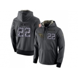 NFL Men's Nike Tennessee Titans #22 Derrick Henry Stitched Black Anthracite Salute to Service Player Performance Hoodie