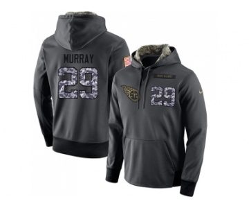 NFL Men's Nike Tennessee Titans #29 DeMarco Murray Stitched Black Anthracite Salute to Service Player Performance Hoodie