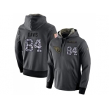 NFL Men's Nike Tennessee Titans #84 Corey Davis Stitched Black Anthracite Salute to Service Player Performance Hoodie