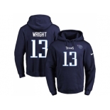 Nike Tennessee Titans #13 Kendall Wright Navy Blue Name & Number Pullover NFL Hoodie