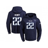 Nike Tennessee Titans #22 Derrick Henry Navy Blue Name & Number Pullover NFL Hoodie