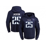 Nike Tennessee Titans #25 Adoree' Jackson Navy Blue Name & Number Pullover NFL Hoodie