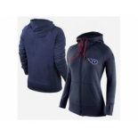 Women Nike Tennessee Titans Full-Zip Performance Hoodie Dark Blue